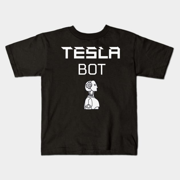 Tesla Bot | Tesla Robot Kids T-Shirt by CityTeeDesigns